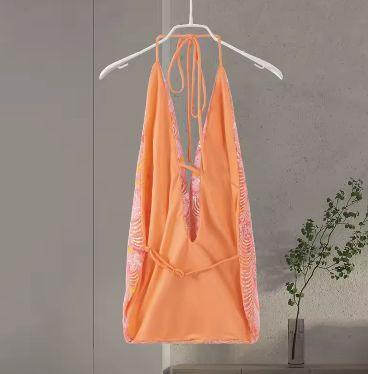 Peach Sequin Co-Ord Set