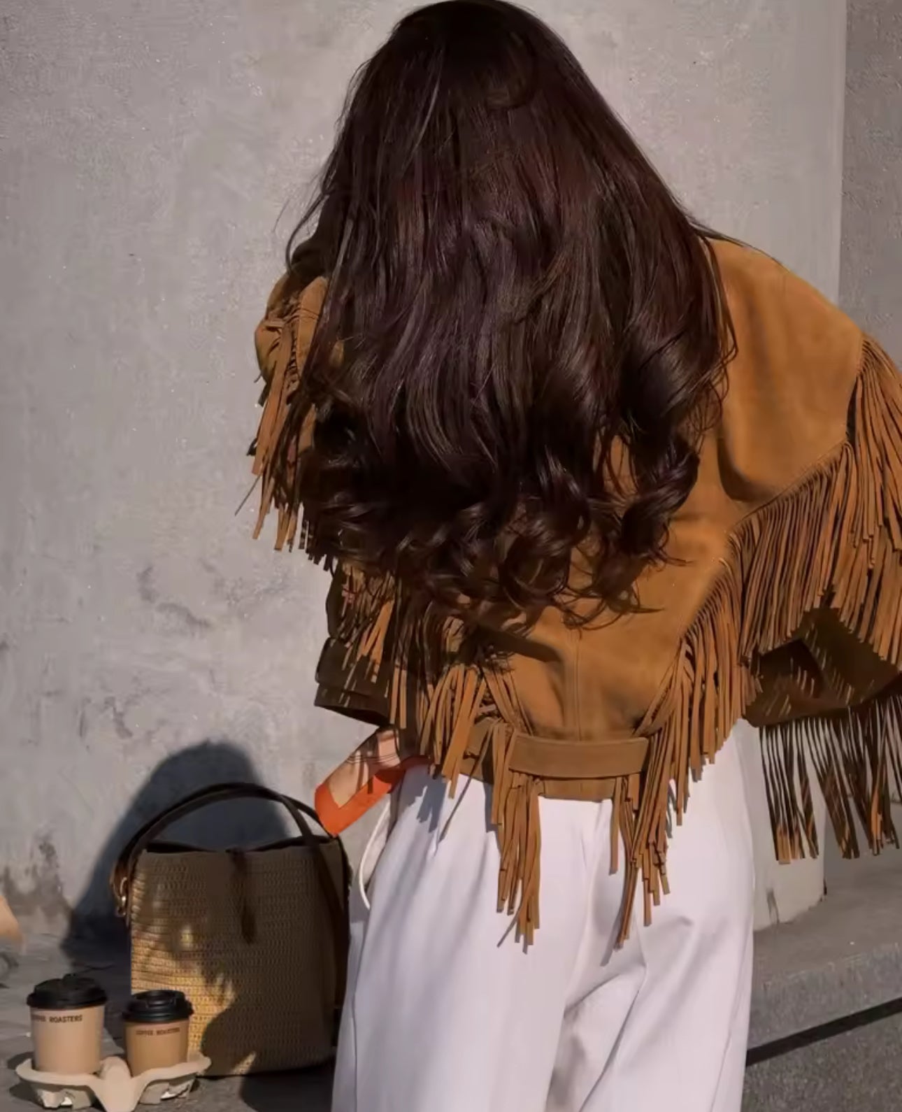 Suede Fringe Jacket