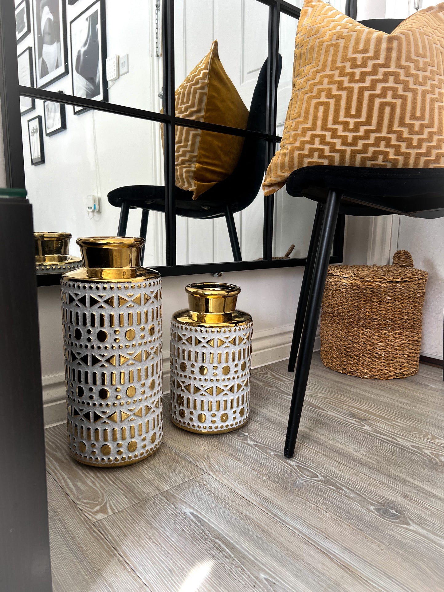 Gold Ceramic Large Vase