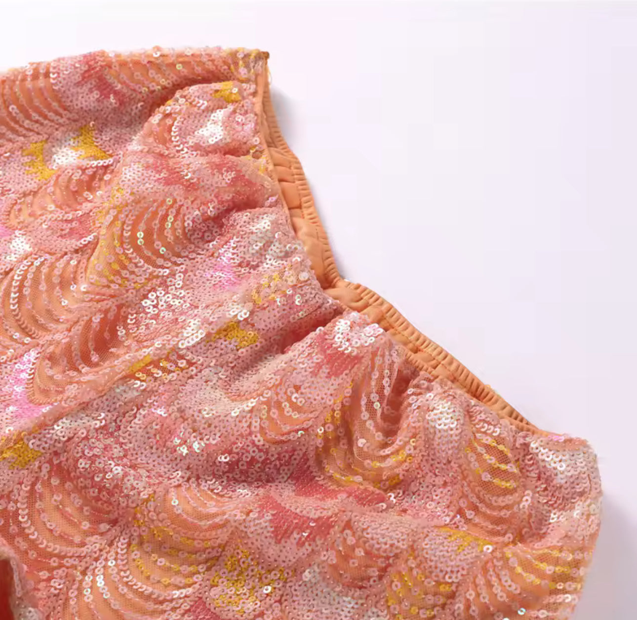 Peach Sequin Co-Ord Set