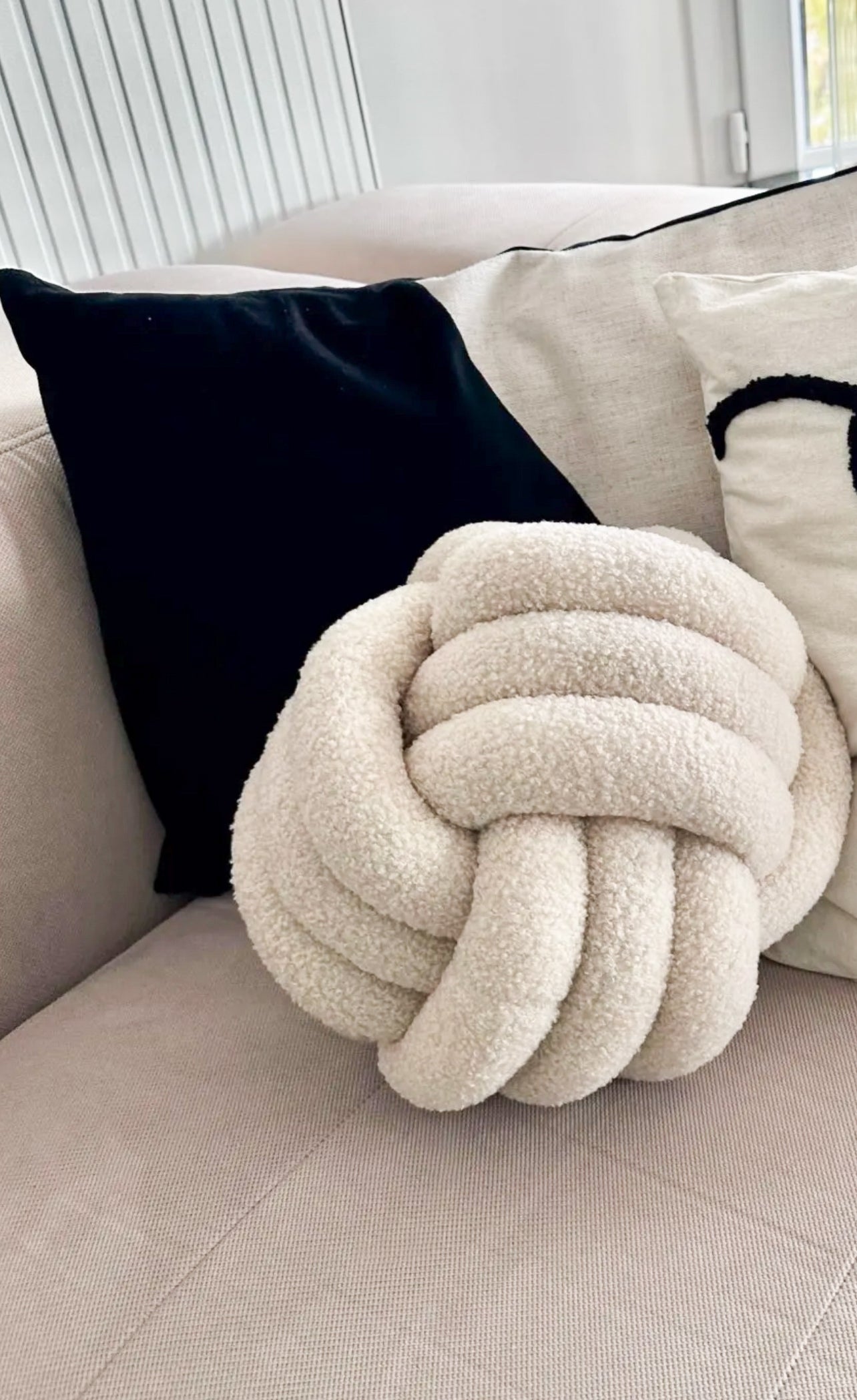 Cammi Boucle Wrap Ball Cushion