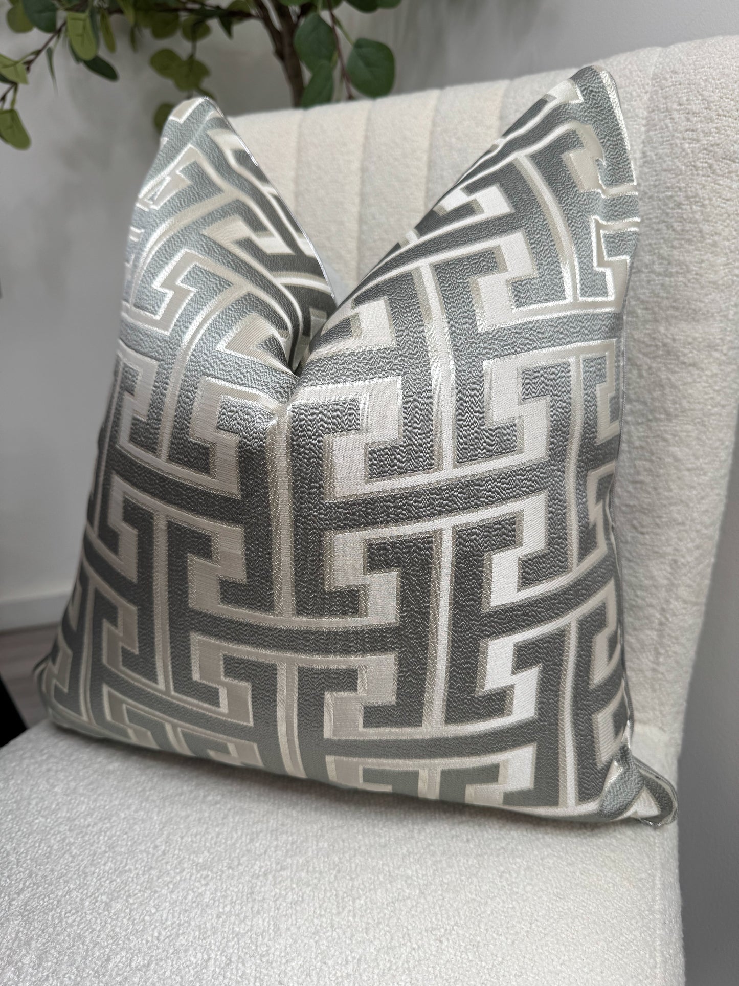 Grey Geo Cushion