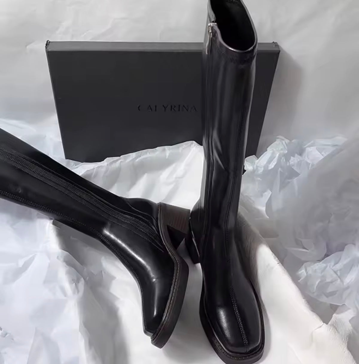 Square Toe Riding Boots