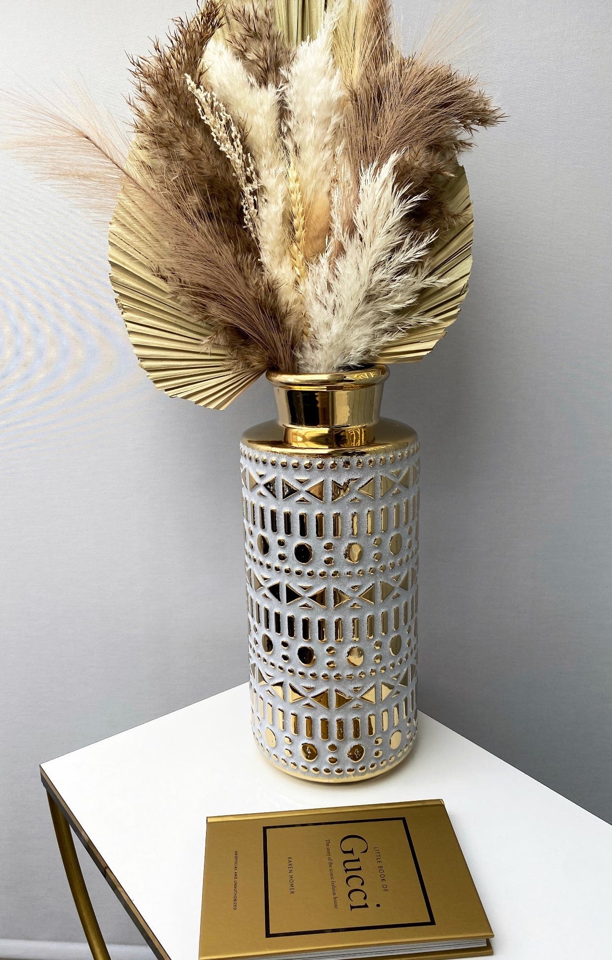 Gold Ceramic Large Vase