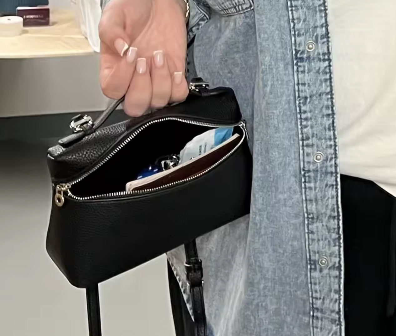 Mini Black Leather Bag