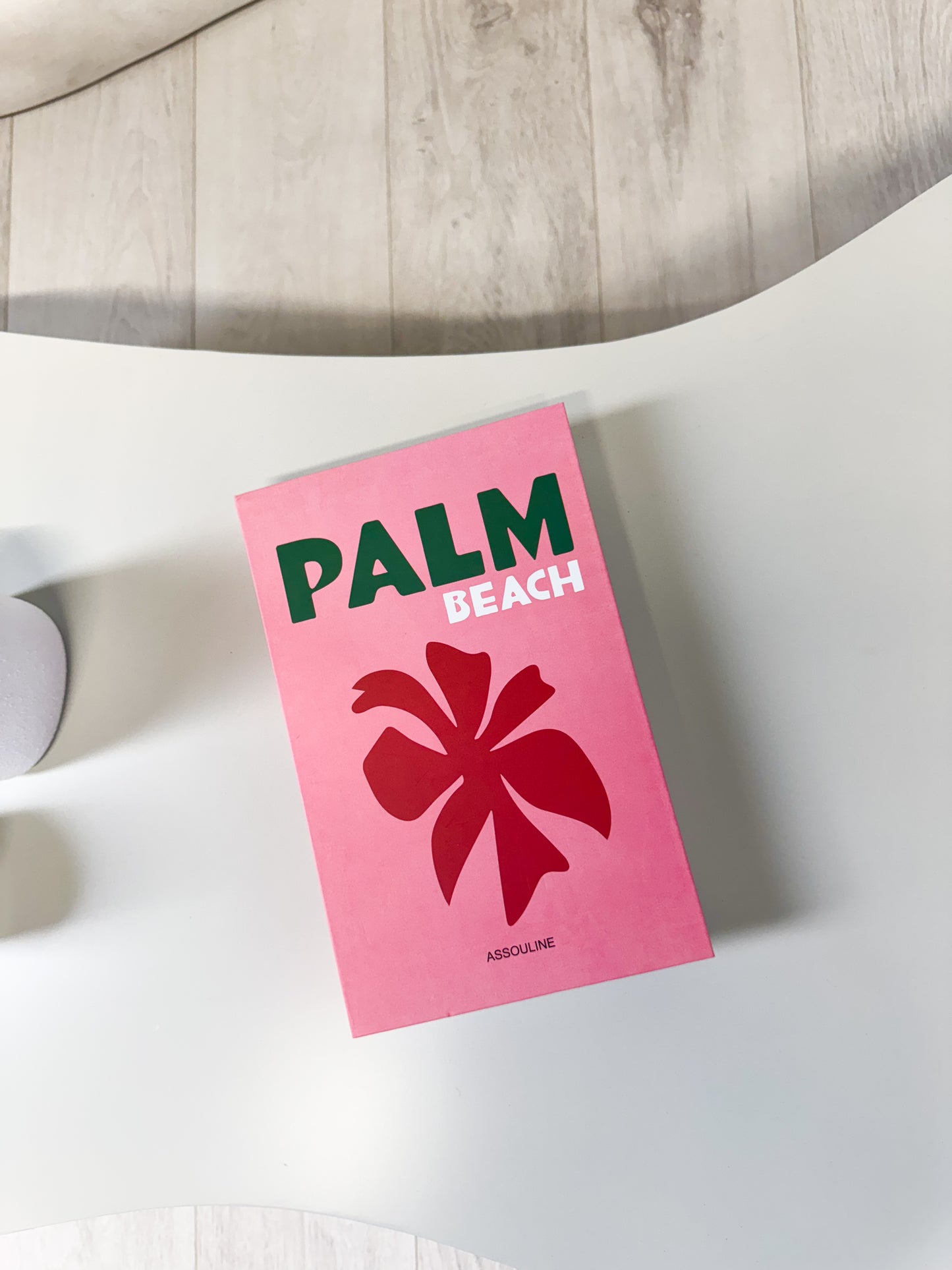 Pink Palm Beach Openable Coffee Table Book Box