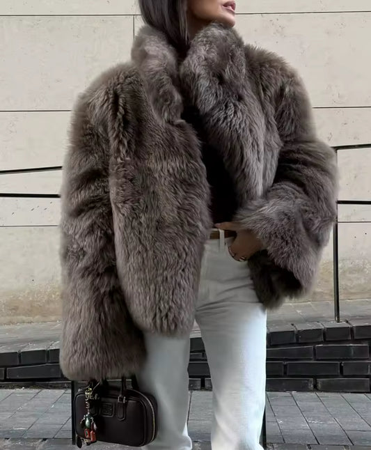 Brown Bear Faux Fur Coat