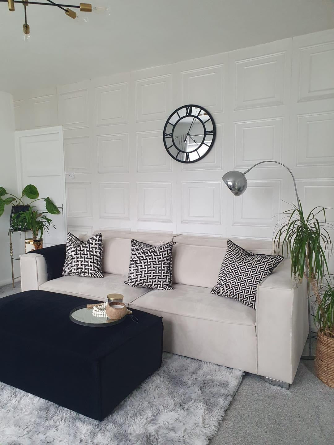 Cream Velvet Talum Sofa