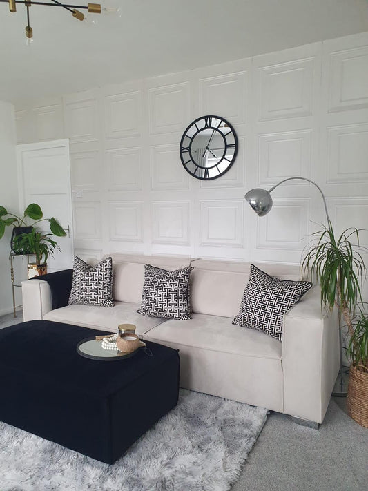 Cream Velvet Talum Sofa