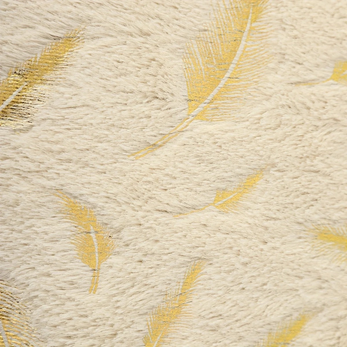 Gold Feather Soft Touch Cushion Cover