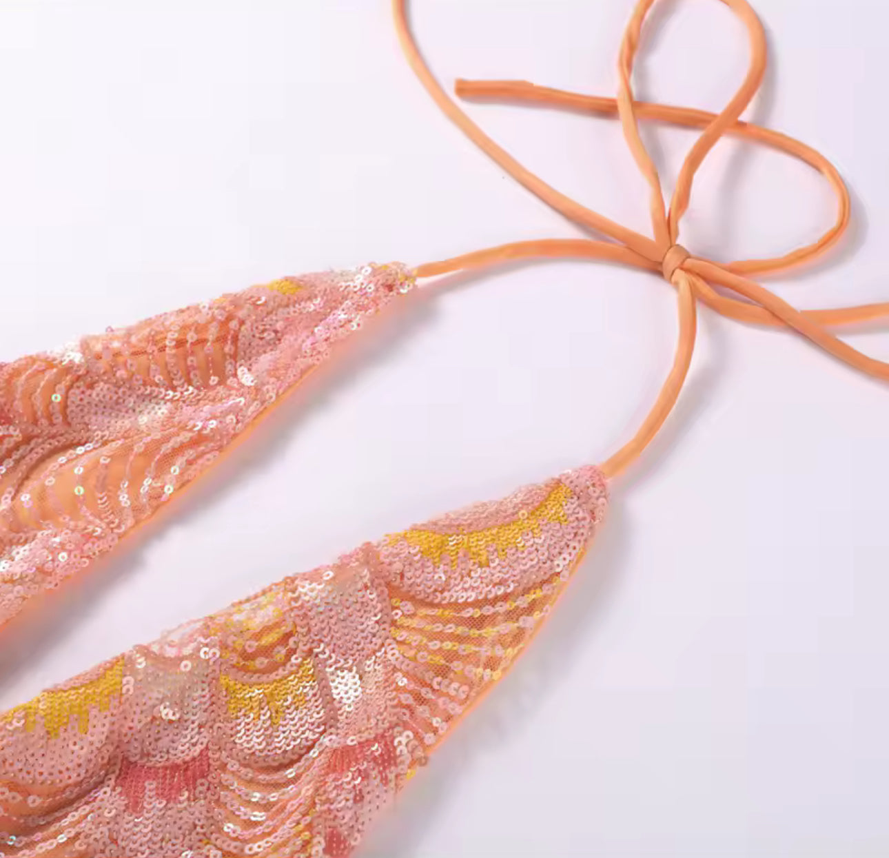Peach Sequin Co-Ord Set