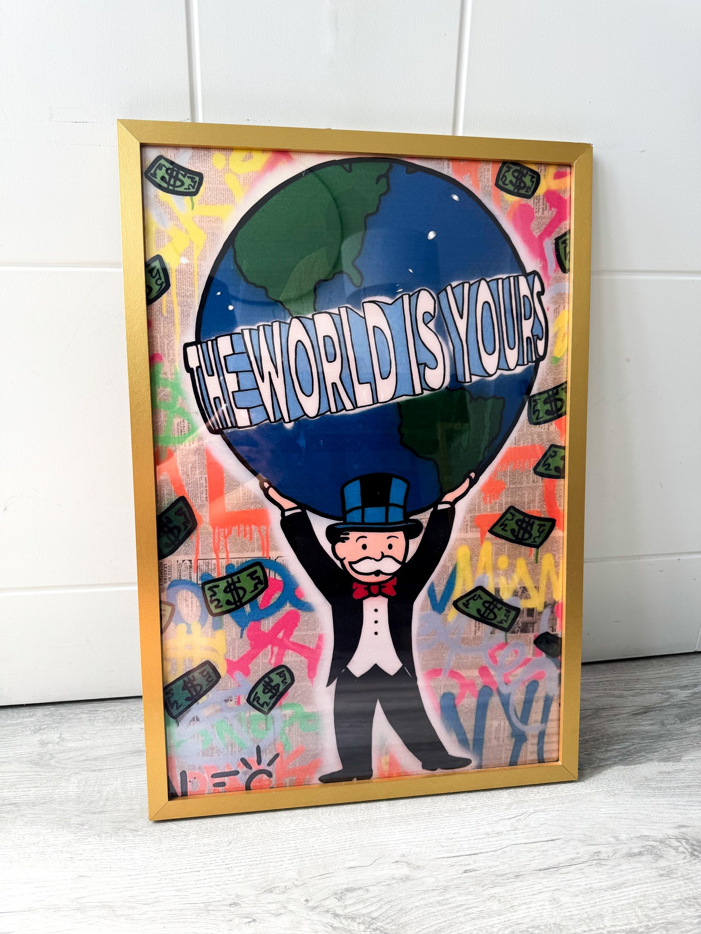 Monopoly “The World Is Yours” Cotton Canvas Print