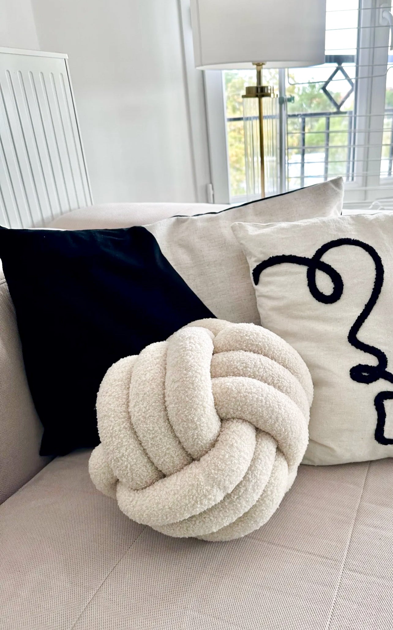 Cammi Boucle Wrap Ball Cushion