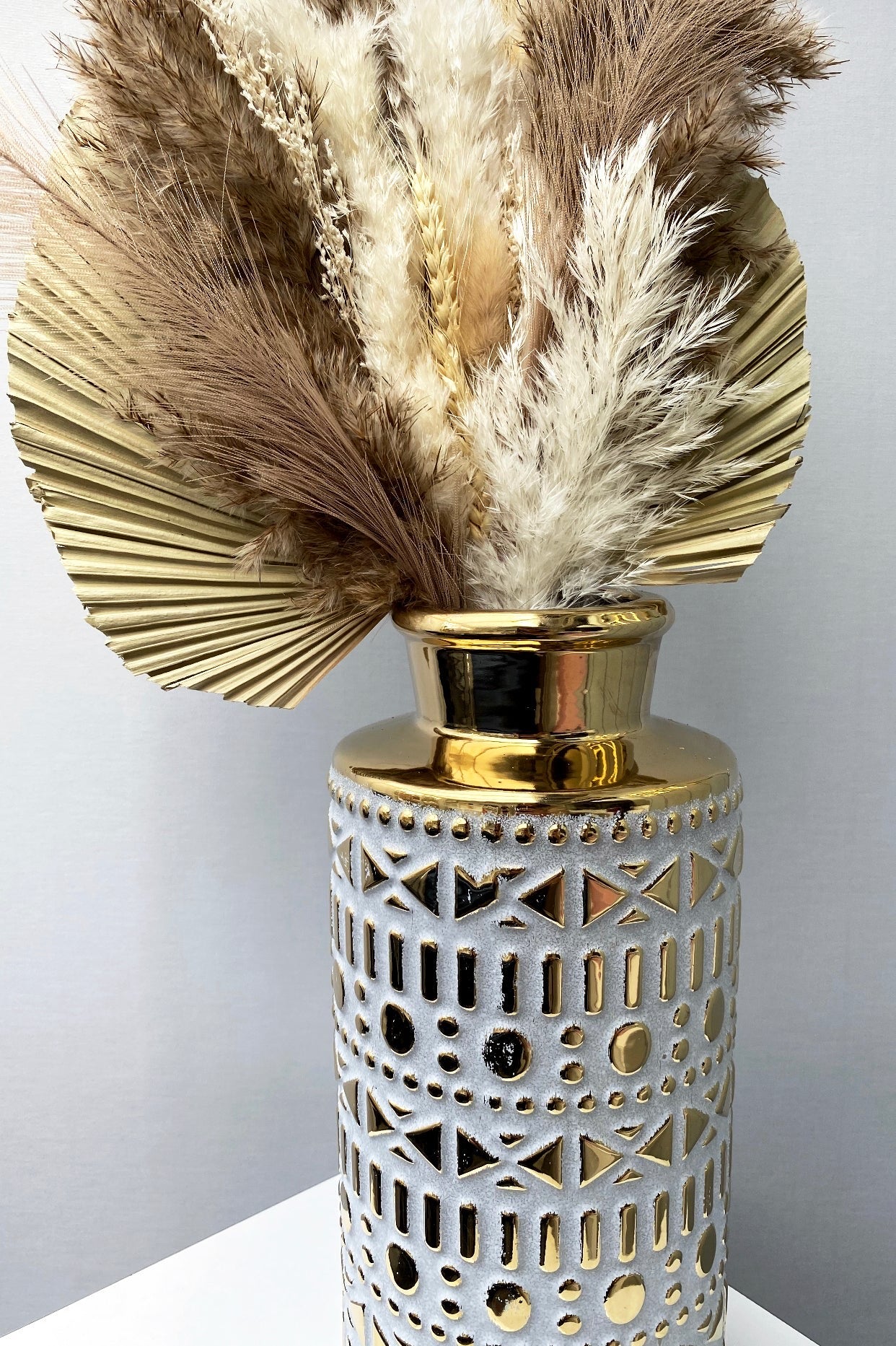 Gold Ceramic Large Vase