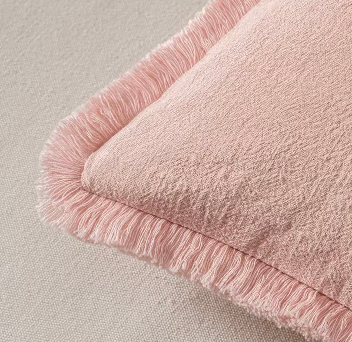 Fringed Texture Duck Feather Cushion