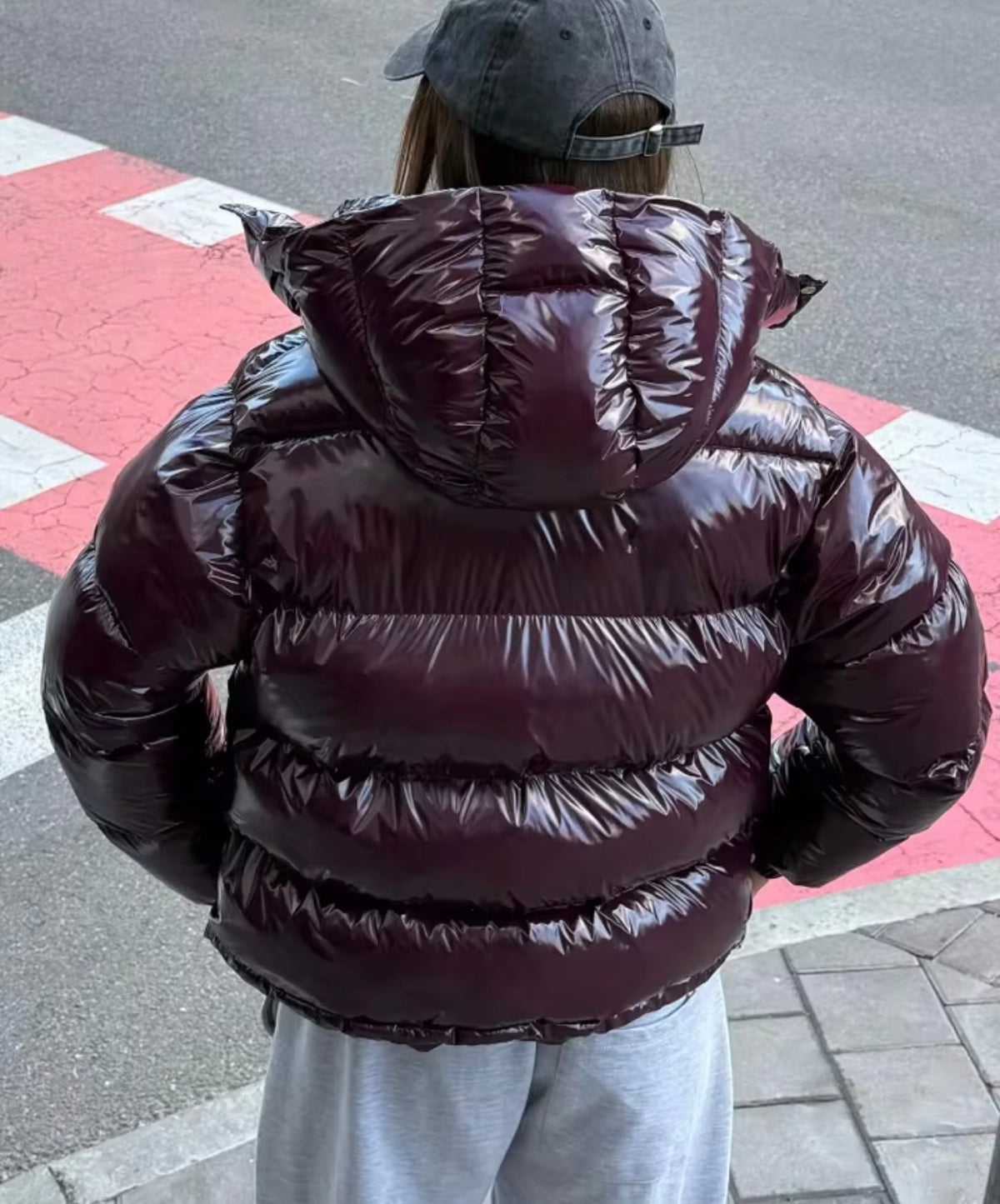 Glossy Puffer Coat