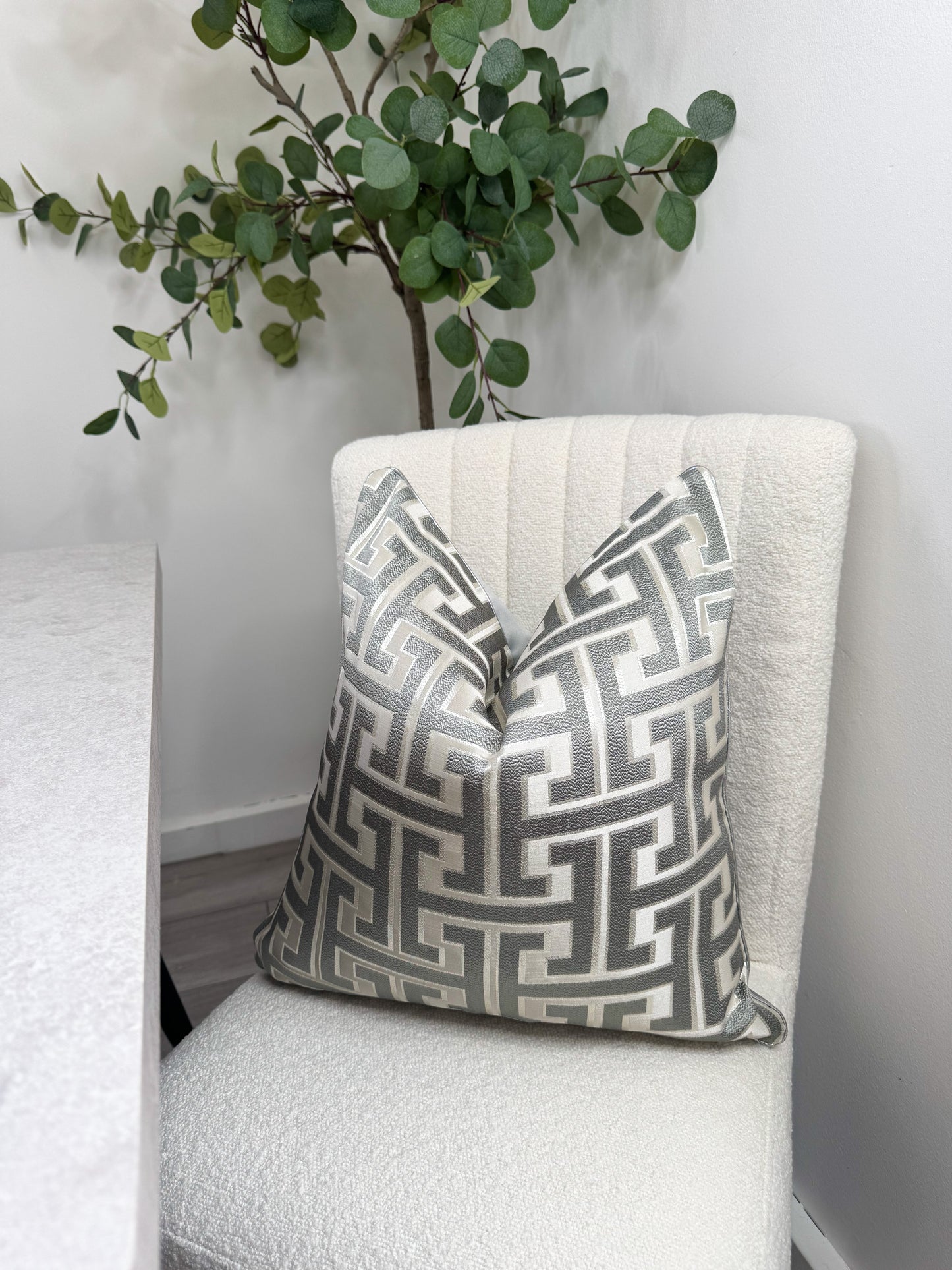 Grey Geo Cushion