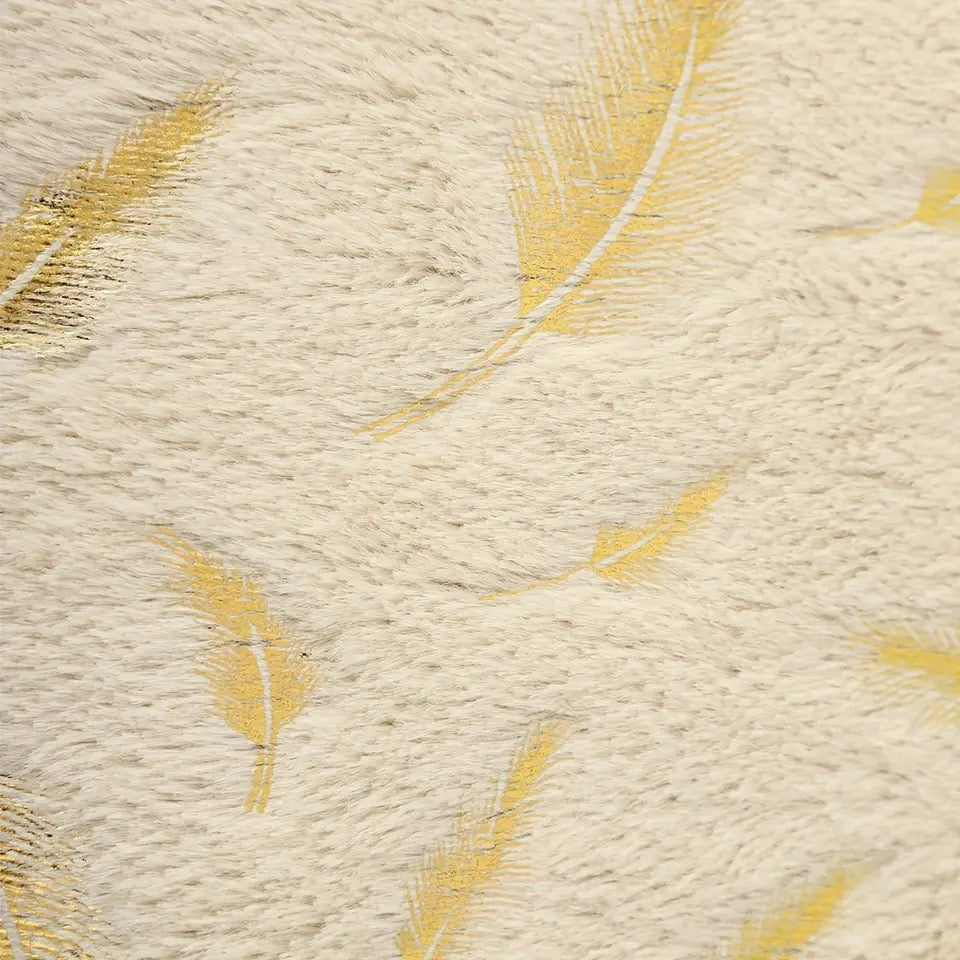 Gold Feather Soft Touch Cushion Cover