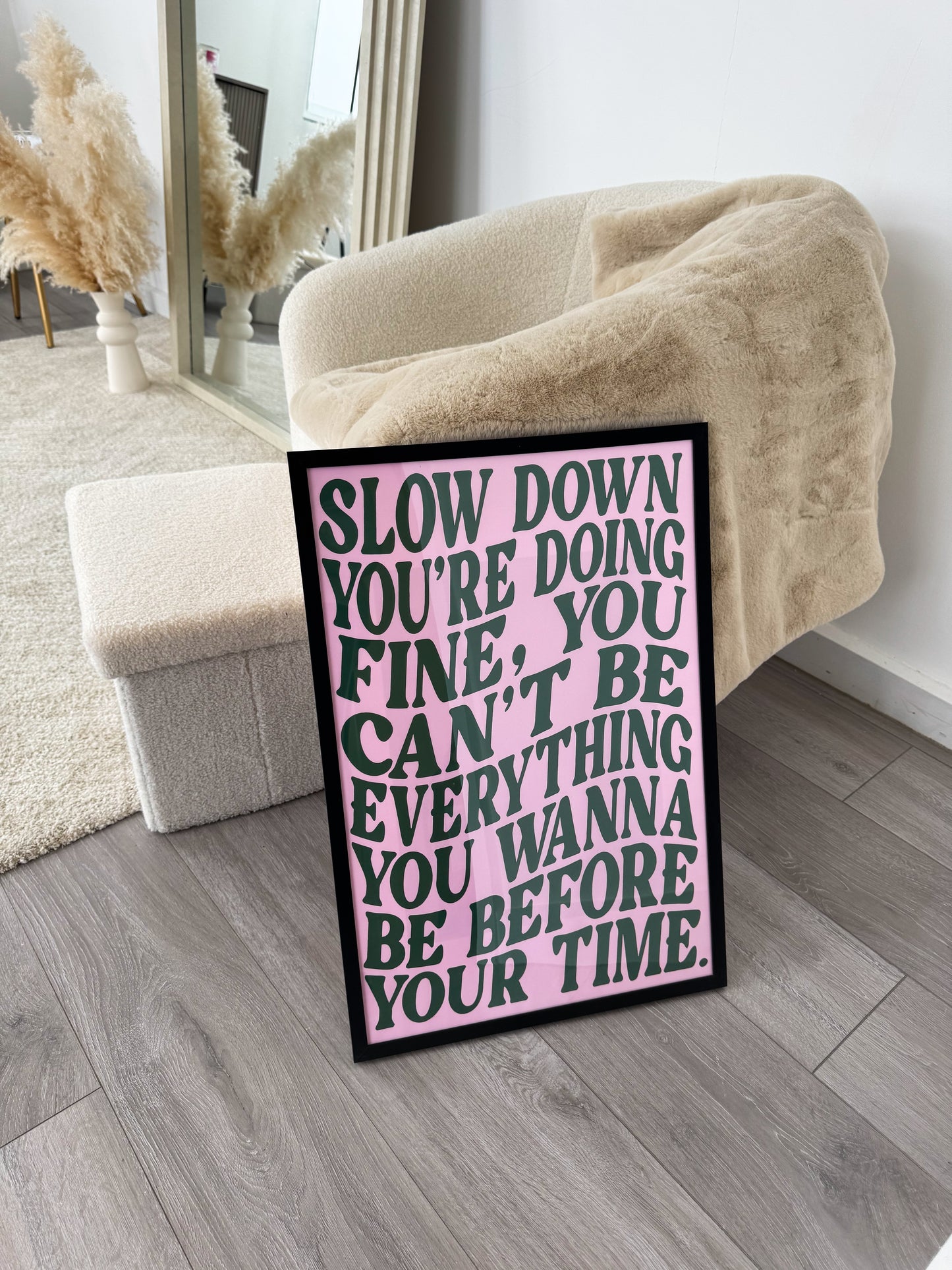 SLOW DOWN Cotton Canvas Print