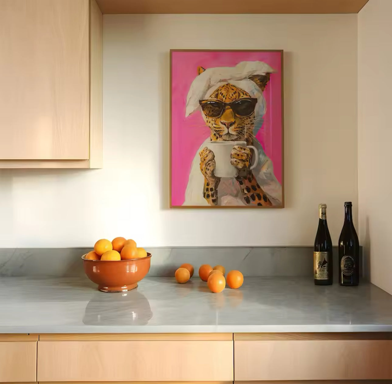 Pink Leopard Cotton Canvas Picture