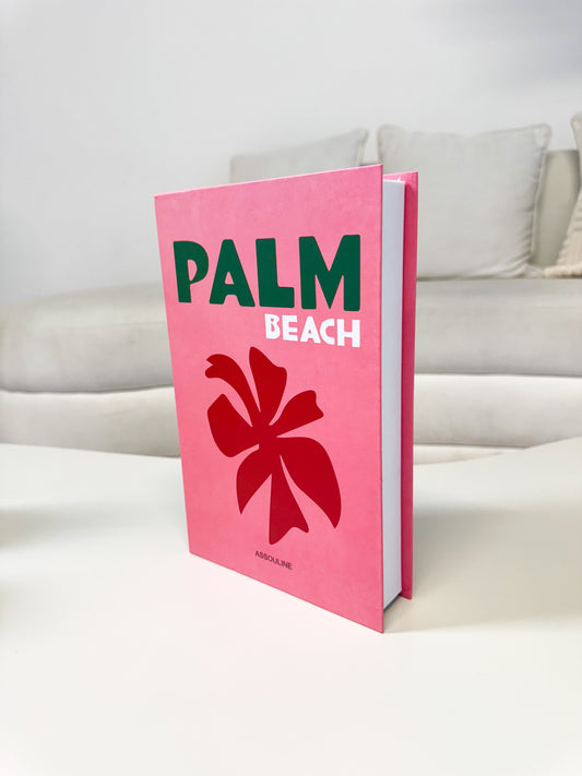 Pink Palm Beach Openable Coffee Table Book Box
