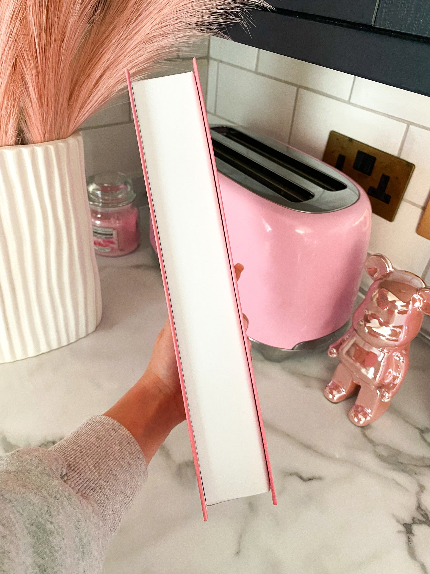Pink Palm Beach Openable Coffee Table Book Box