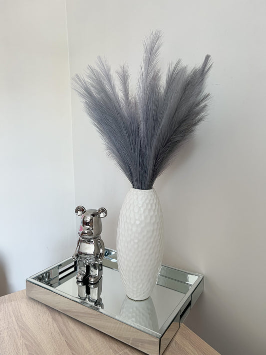 MESS FREE Grey 80cm Pampas Grass Bouquet