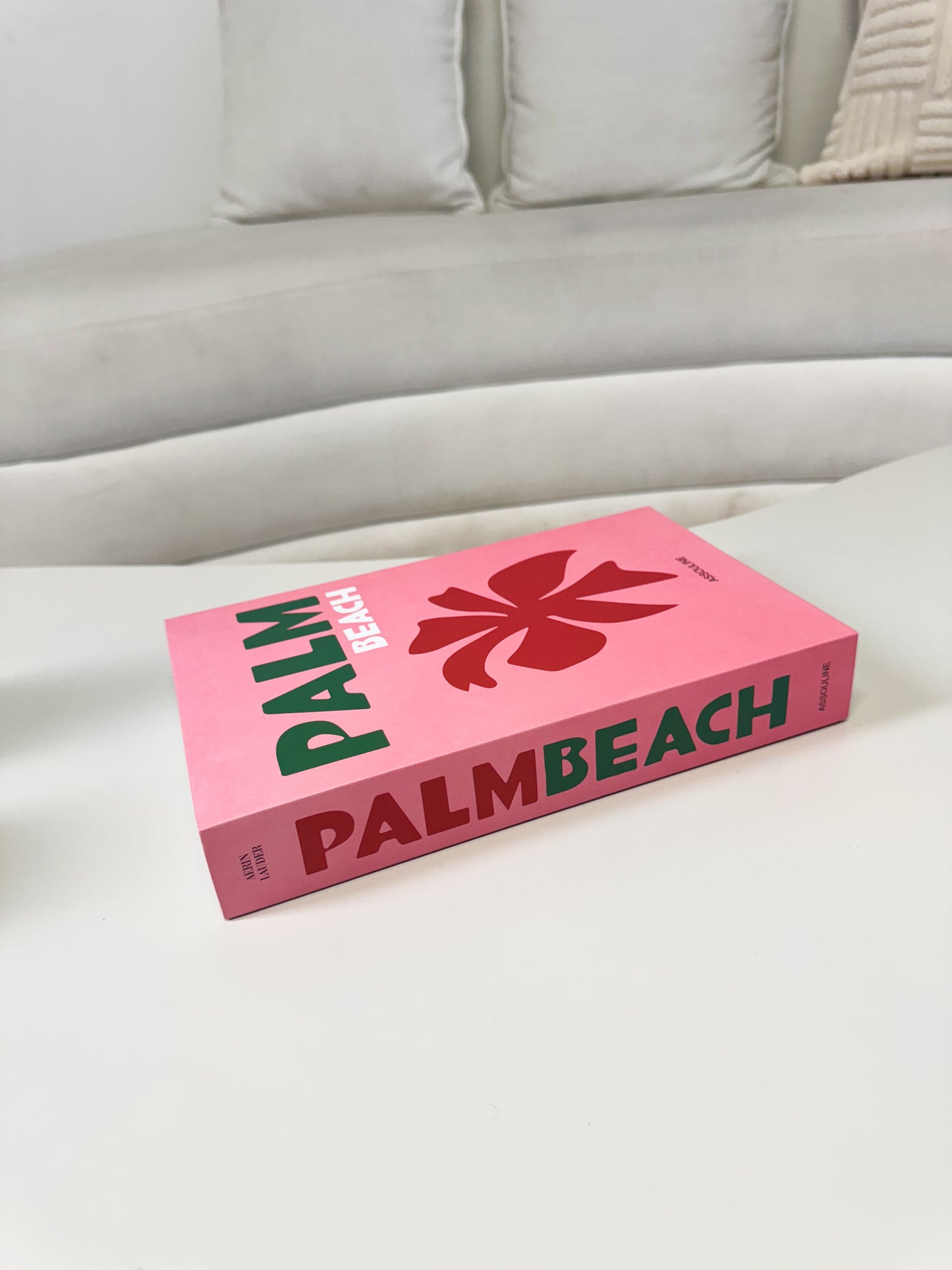 Pink Palm Beach Openable Coffee Table Book Box
