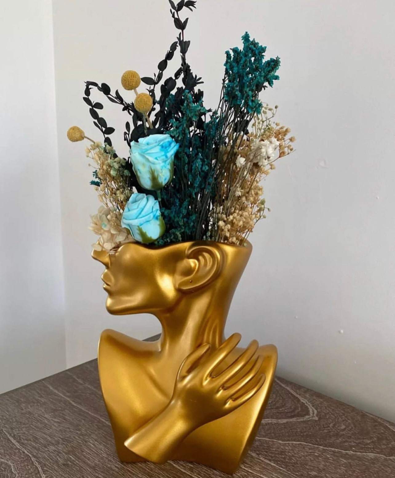 Gold Large Face Vase