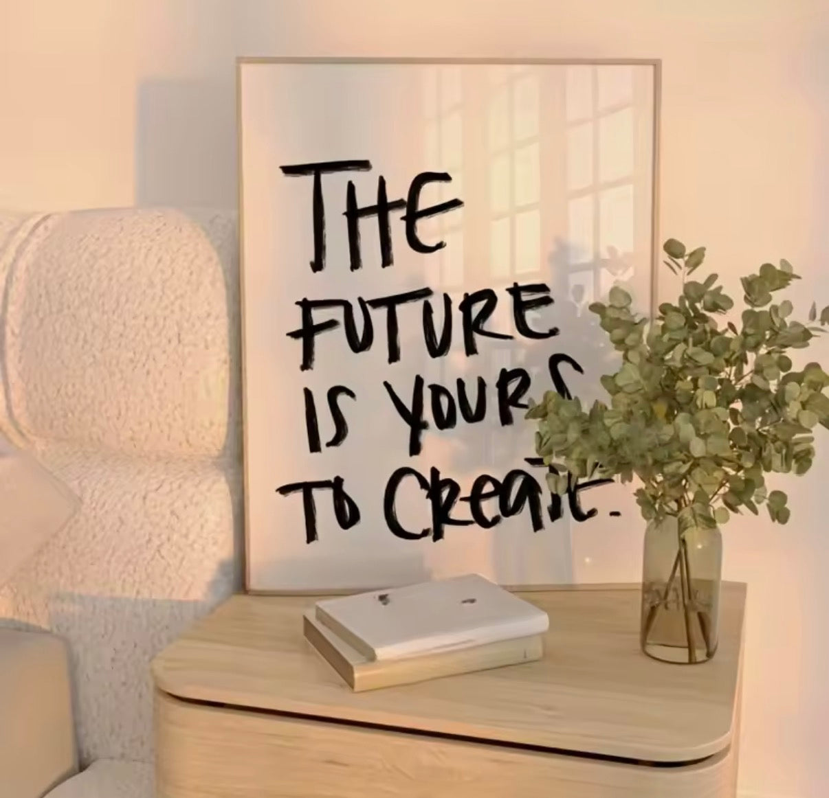 “The Future Is Yours To Create” Cotton Canvas Picture