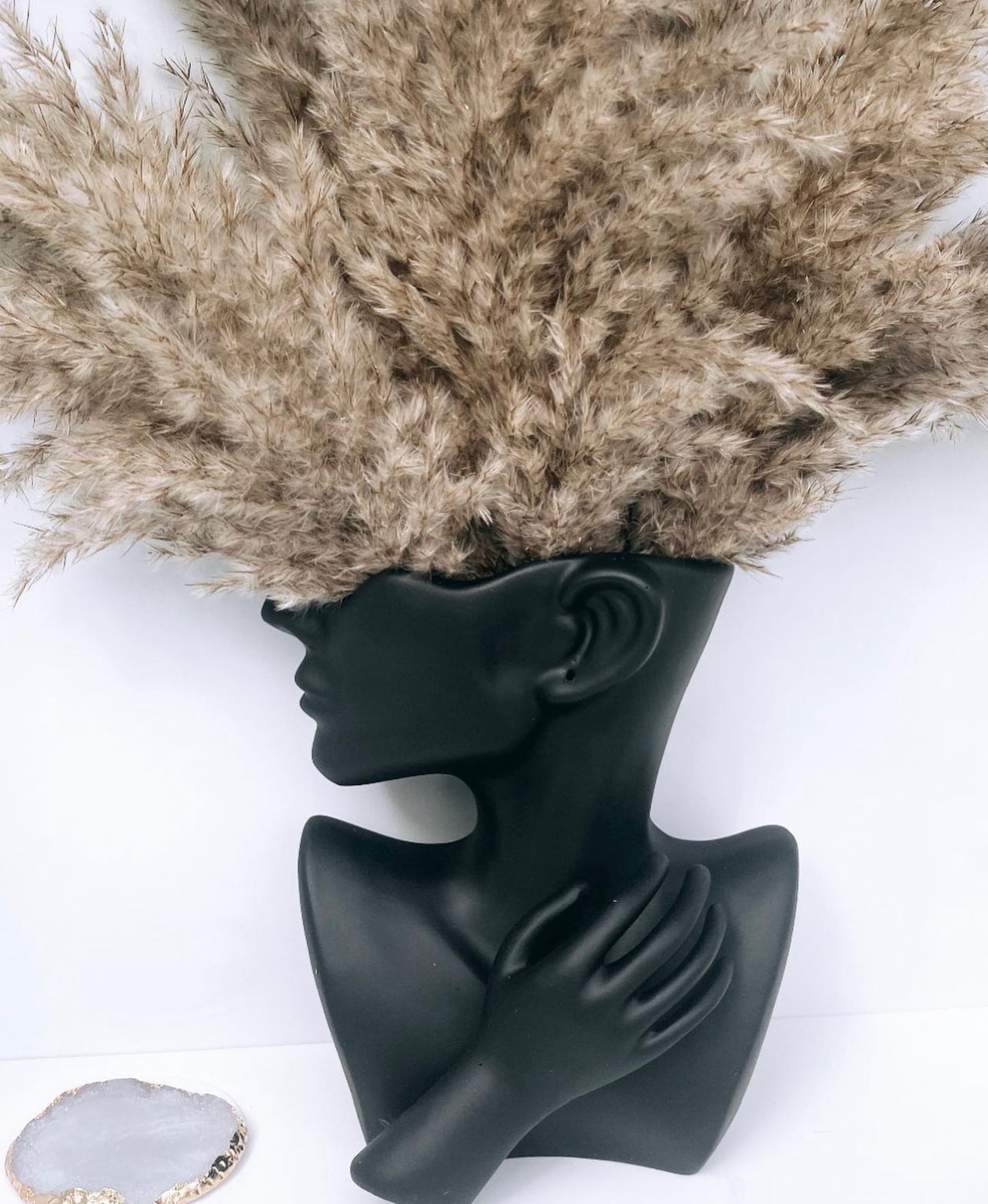 Black Large Face Vase