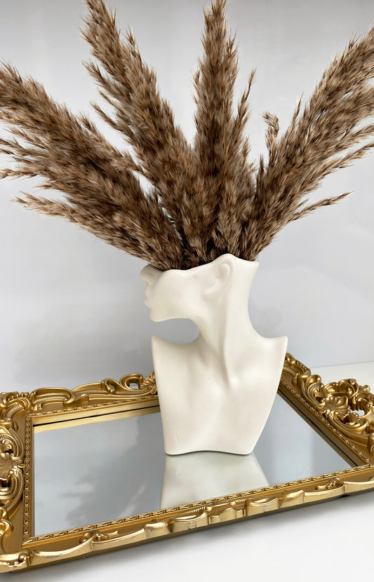 Half Face White Face Vase