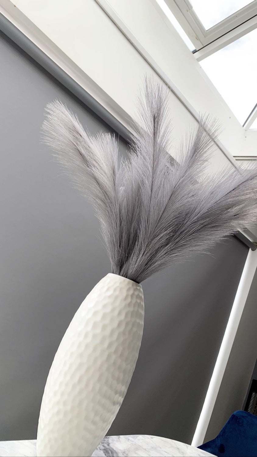 MESS FREE Grey 80cm Pampas Grass Bouquet