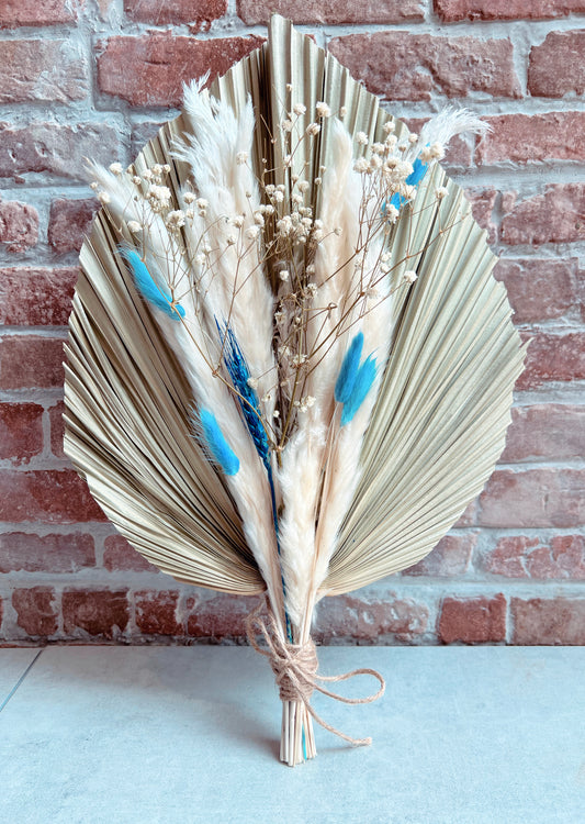 Blue Bunny Dried Fan Bouquet