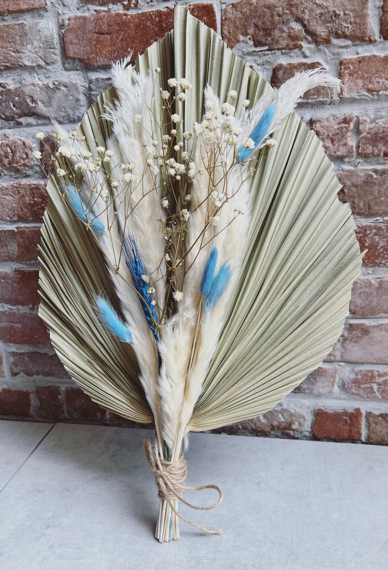 Blue Bunny Dried Fan Bouquet