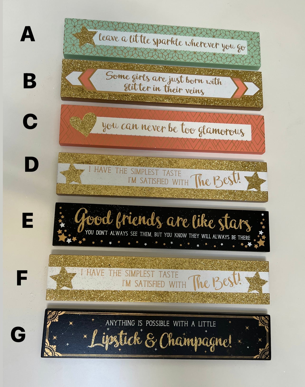 Slogan Rectangle Plaque