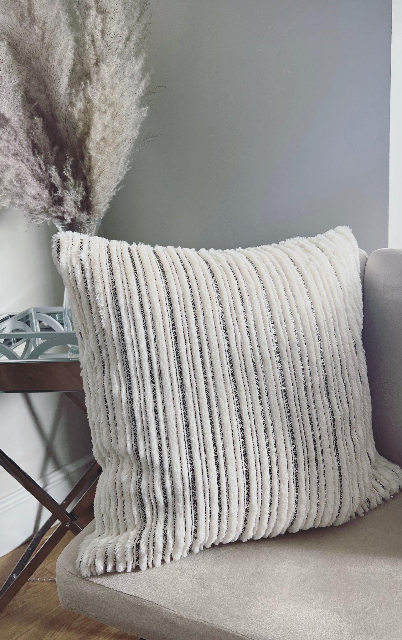 Duck Feather Plush Foil Printed Cushion