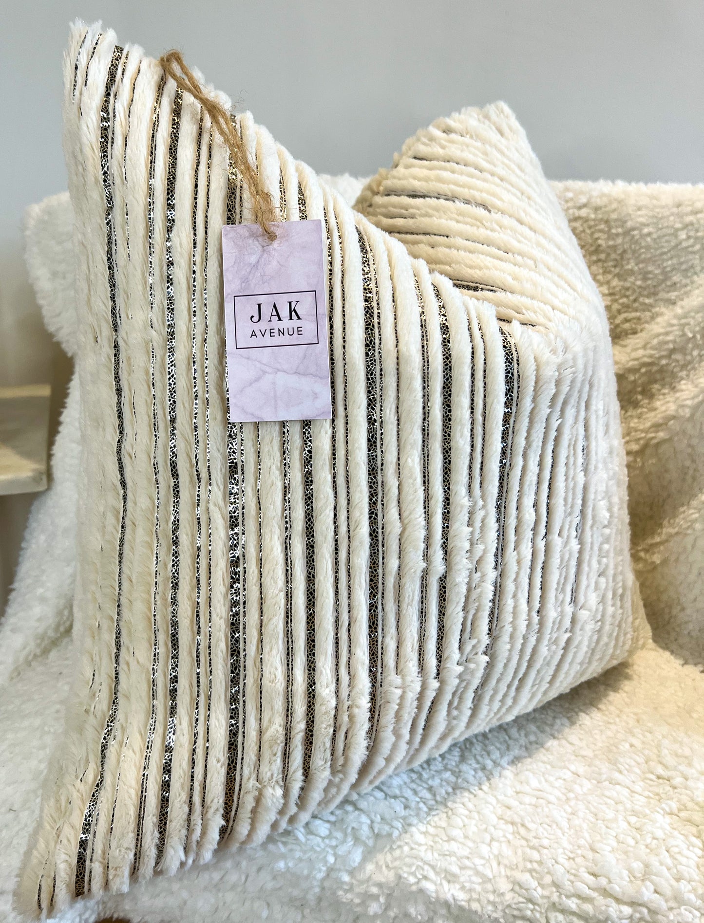 Duck Feather Plush Foil Printed Cushion