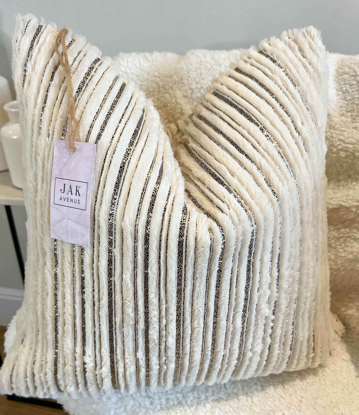 Duck Feather Plush Foil Printed Cushion