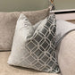 Grey Embroidered Cushion Cover