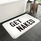 Black and White Get Naked Bath Mat