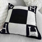 Black H Cashmere Cushion