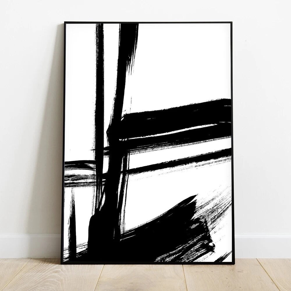 Set of 2 Black And White Cotton Canvas Prints