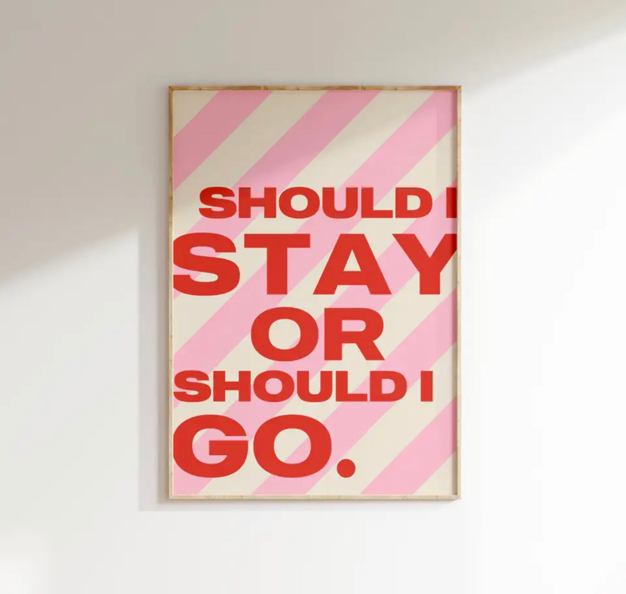Should I Stay or Should I Go Cotton Canvas Print