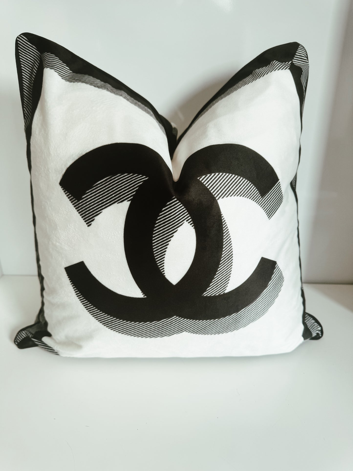 Black and White CC Cushion Cover