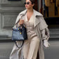 Beige Longline Trench Coat Mac