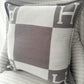 Grey H Cashmere Cushion Cover