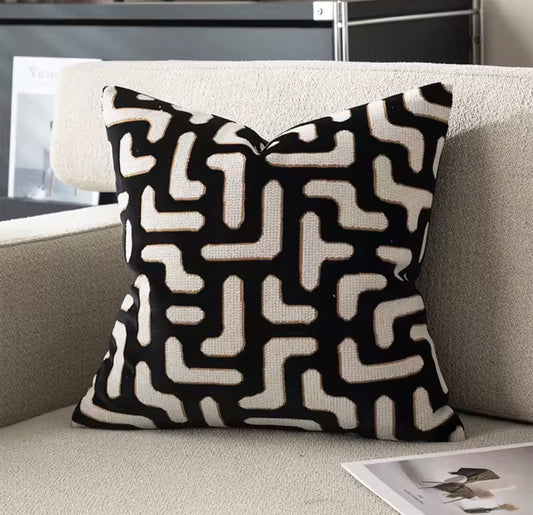 Black and White GiGi Cushion Cover