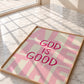 God is Good Pink Cotton Canvas Print