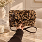 Leopard Print Faux Fur Shoulder Bag